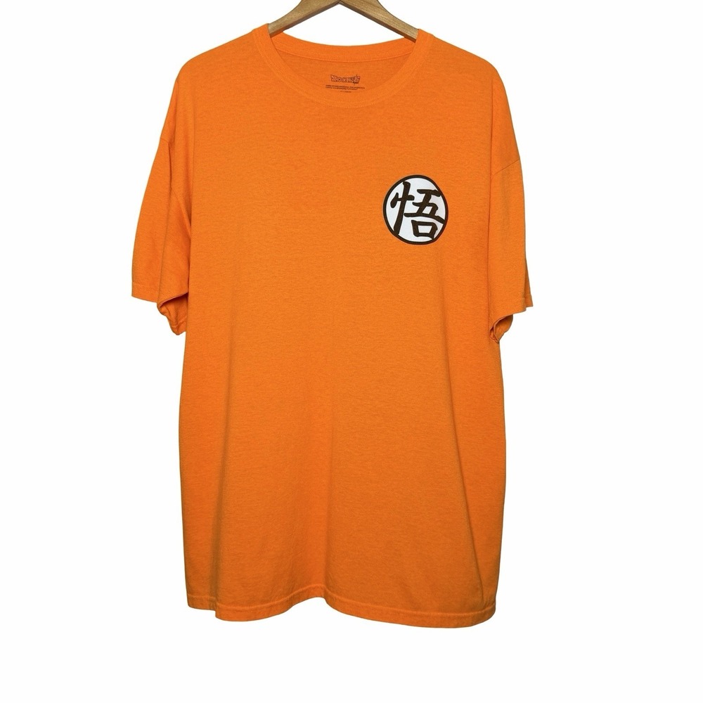 Dragon Ball Super Goku Kanji Symbol Orange Graphic T-Shirt Men's XL Anime Tee